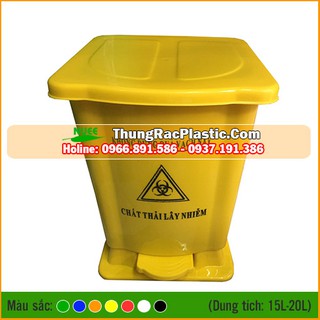 Thùng rác y tế 15 lít (đạp chân)