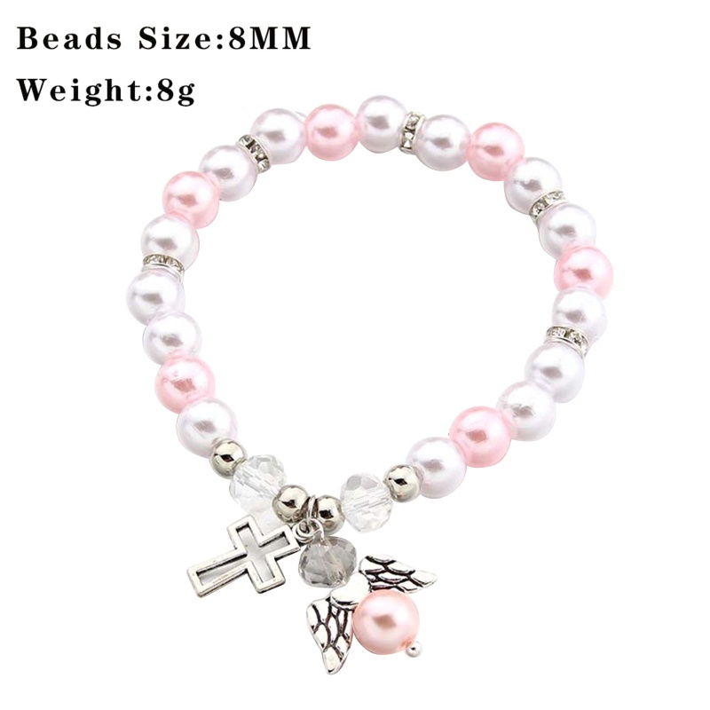 Flgo Vòng Đeo Tay Hình Đôi Cánh Thiên Thần Rỗng Dễ Thương Trang Trí Cánh Thánh Giá Dành Cho Bé Trai Bé Gái