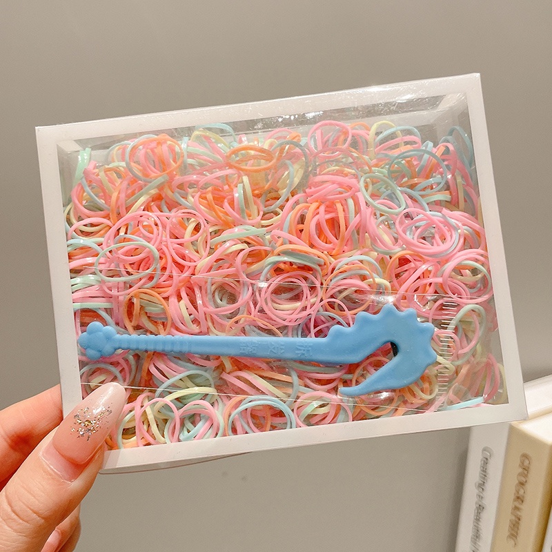 Set 1000 Dây Buộc Tóc Cao Su Sử Dụng Một Lần Thời Trang Cho Trẻ Em