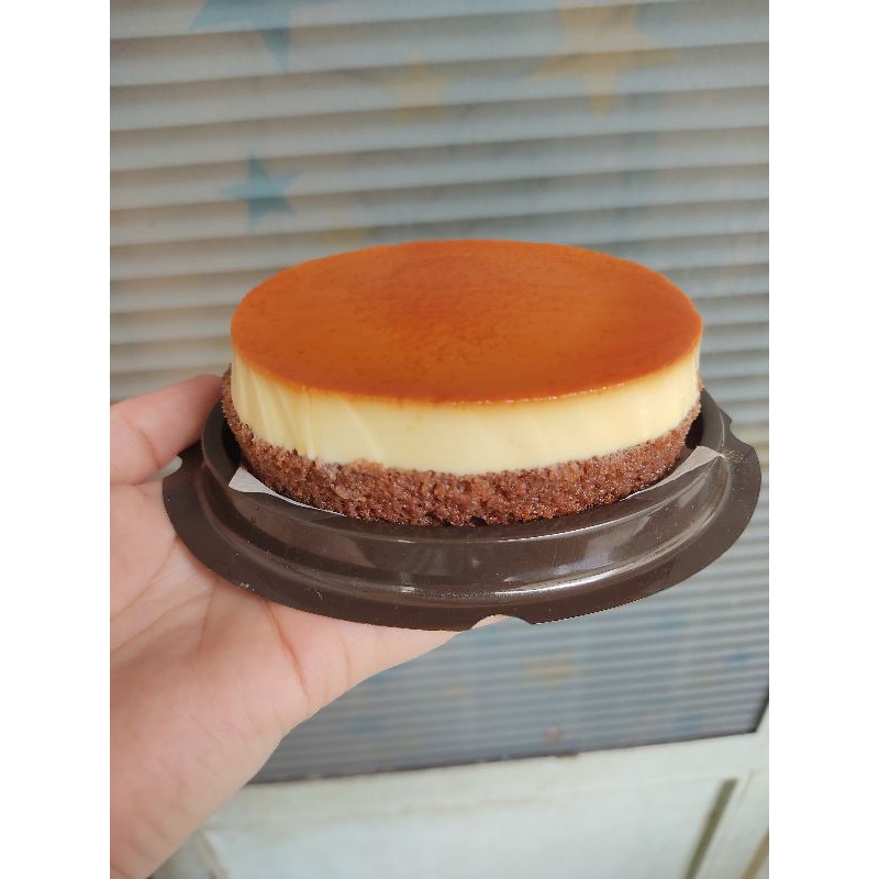 Gato flan cacao oval