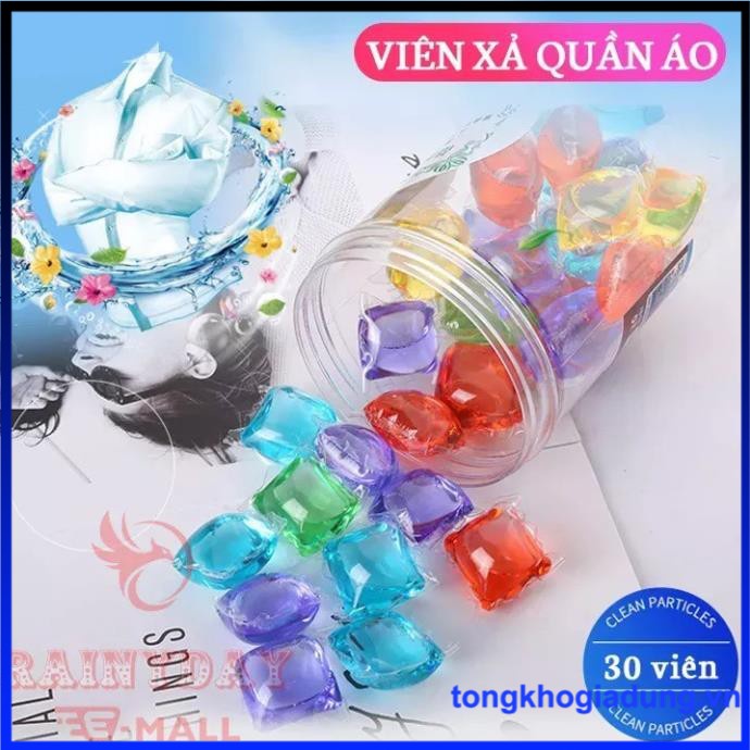 💕Bán Giá Sỉ💕 Hộp 30 Viên Xả Quần Áo Hàng Nội Địa Trung, Siêu Sạch, Loại Bỏ Tất Cả Các Vết Bẩn Kho Tan