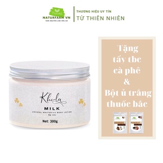 Kem dưỡng trắng da body Milk K'khula 300gr - Kem dưỡng thể toàn thân trắng nhanh sau 7 ngày, kem dưỡng da thiên nhiên