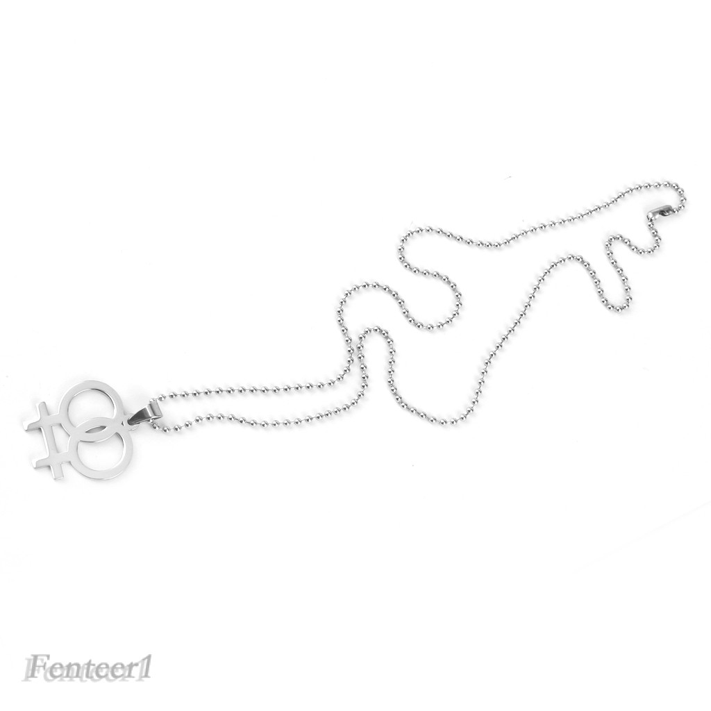 Dây chuyền mặt hình biểu tượng LGBT bằng thép không gỉ