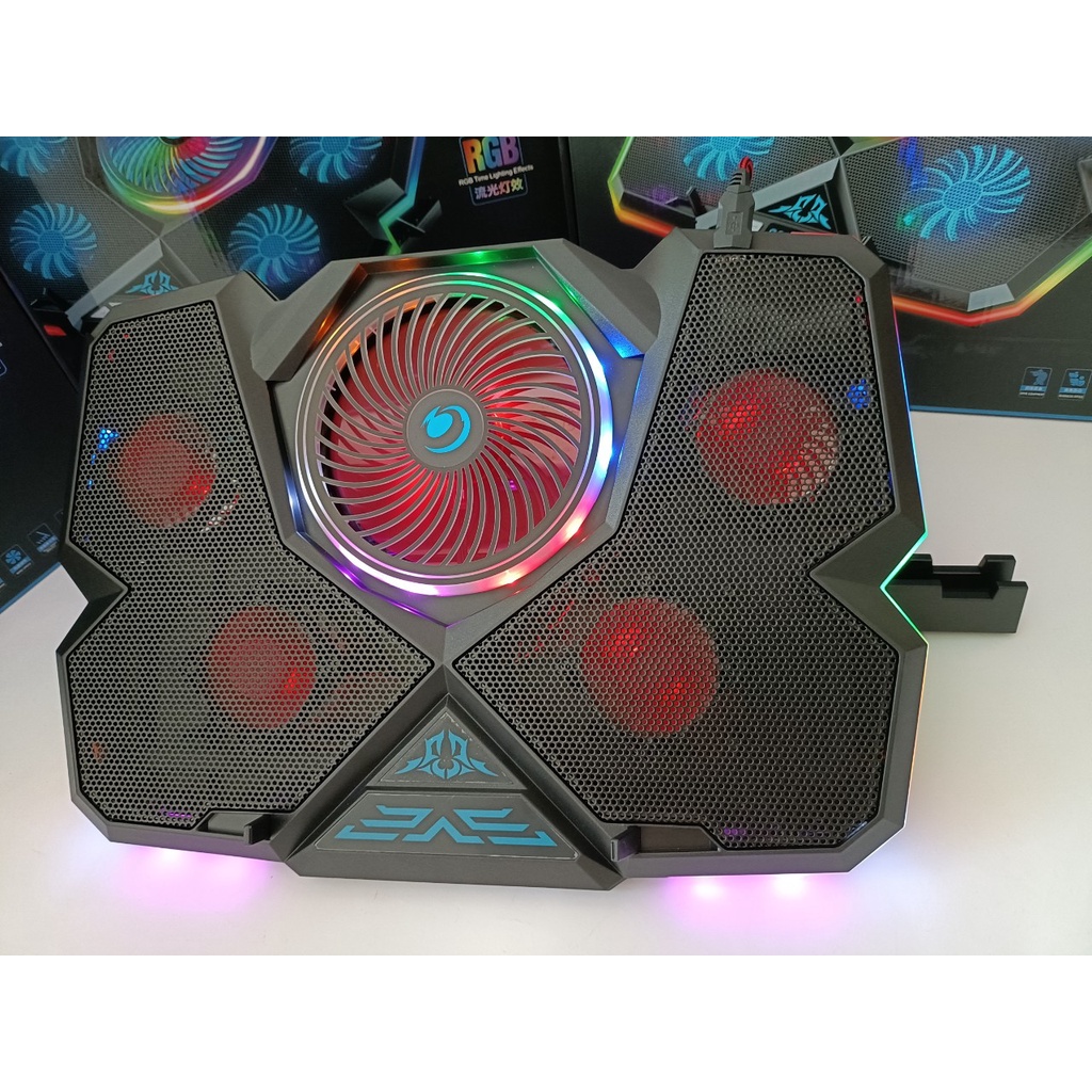 Đế Tản Nhiệt Laptop 5 Quạt Cao Cấp Có Led SIêu Mạnh Siêu Mát