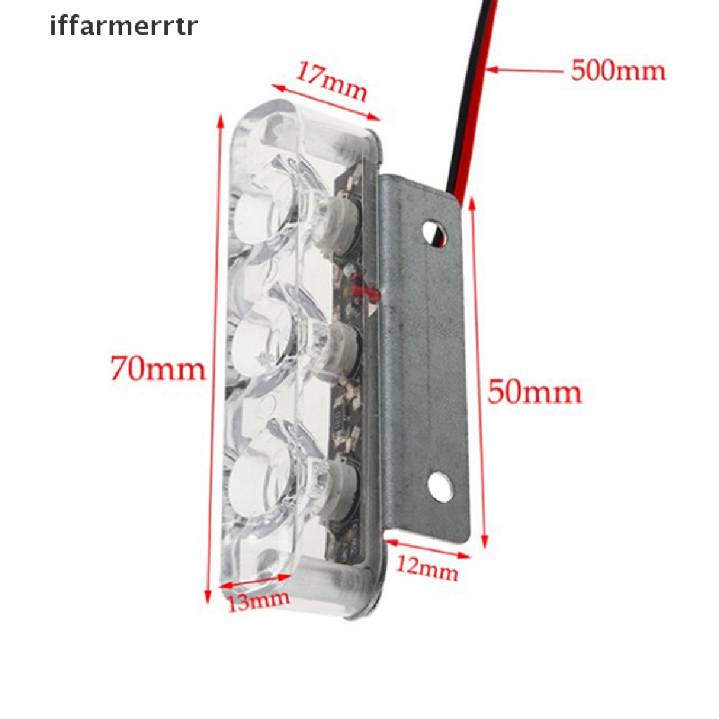 Bộ 2 Đèn LED 3 Bóng 12V 12W Ánh Sáng Nhấp Nháy Cảnh Sát / Xe Hơi / Xe Tải