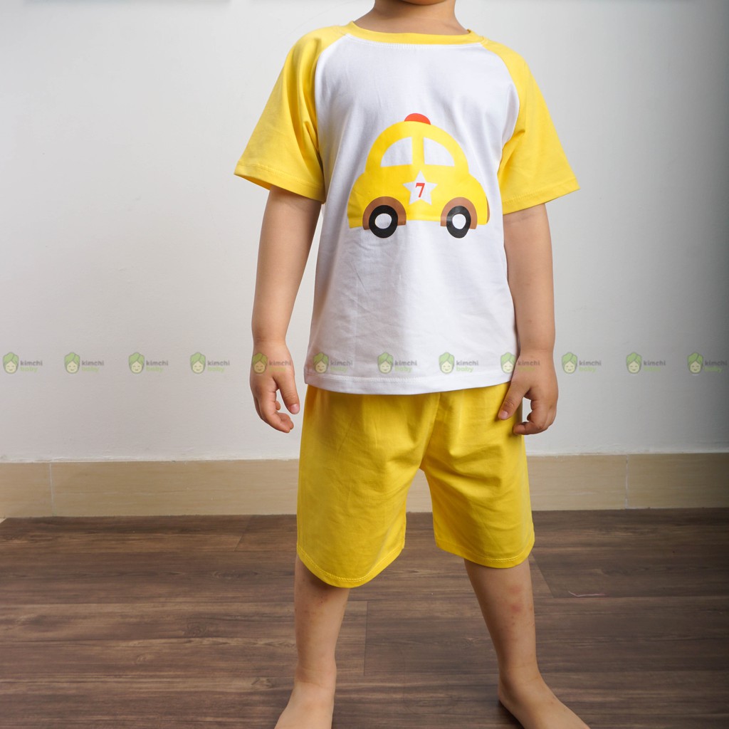 Đồ Bộ Bé Trai, Bé Gái Minky Mom Chất Cotton 100% Vai Giáp Lăng Họa Tiết Dễ Thương, Bộ Cộc Tay Cho Bé Mặc Nhà MKM2109