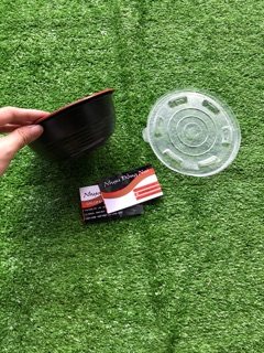 50 Tô Nhựa Tròn Đen - Đỏ 500ml - Hộp Nhựa Đựng Thức Ăn - Nhựa Đồng Nai