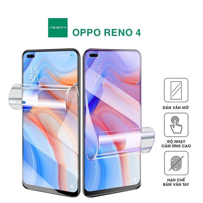 Dán PPF màn hình Oppo Reno 4 Pro cao cấp dẻo chống bám vân tay hiệu quả