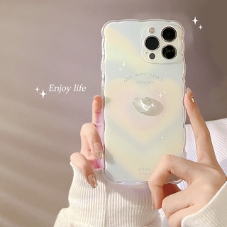 Ốp lưng iphone Ốp Điện Thoại Họa Tiết Trái Tim Ba Chiều Cho iphone13pro Max iPhone 12 11 Wave Xs 8p/11/Max/Mini RK CASE-III