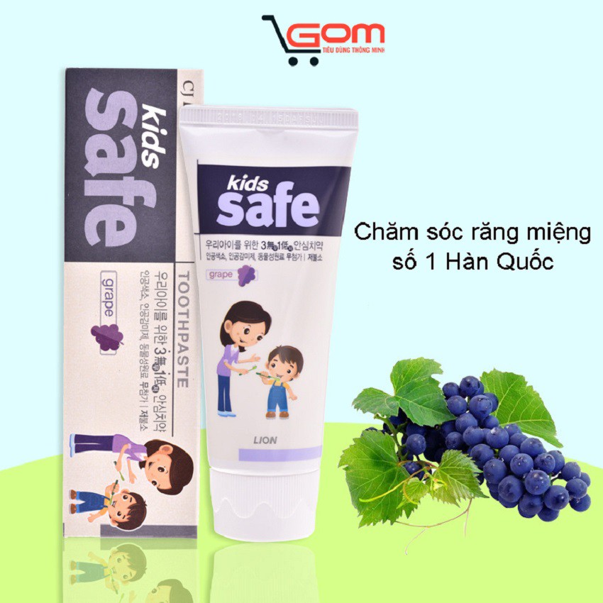 Kem Đánh Răng Vệ Sinh Chăm Sóc Bảo Vệ Răng Miệng Trẻ Em Hàn Quốc 2021 GOM Vị Ngọt Tự Nhiên Gom CI4