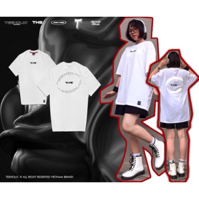 [TeeHolic] THS Reflective Basic Logo - Áo Logo Phản Quang Màu Đen Trắng Xanh Neon Tan