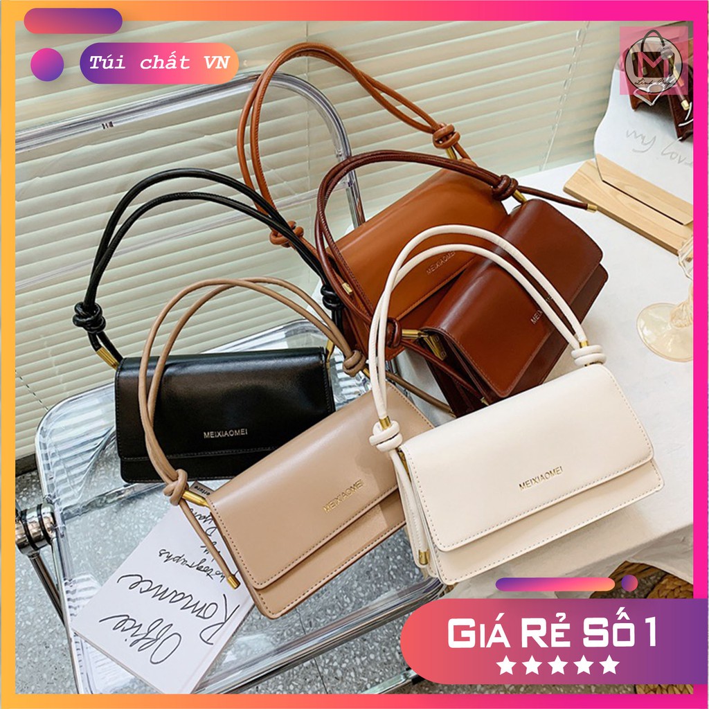 Túi kẹp nách baguette phong cách kiểu Pháp 2021 dây tròn da trơn cao cấp size 24 | BigBuy360 - bigbuy360.vn