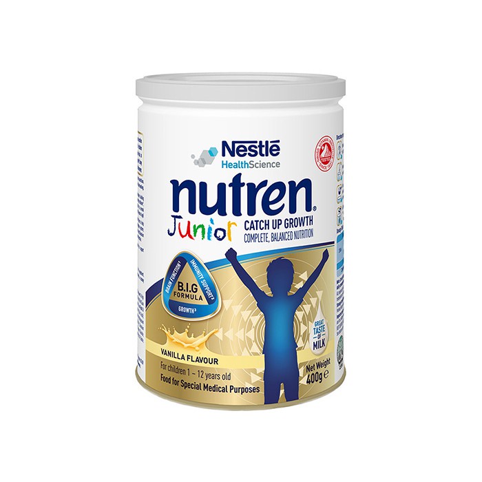 Sữa bột Nutren Junior 400gr cho trẻ 1-12 tuổi, sữa cao năng lượng cho bé biếng ăn, suy dinh dưỡng