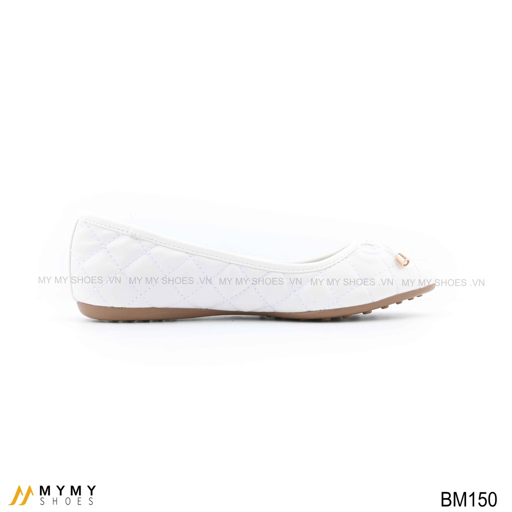 BM150 Giầy bệt da lì trần chỉ nơ chuông | BigBuy360 - bigbuy360.vn