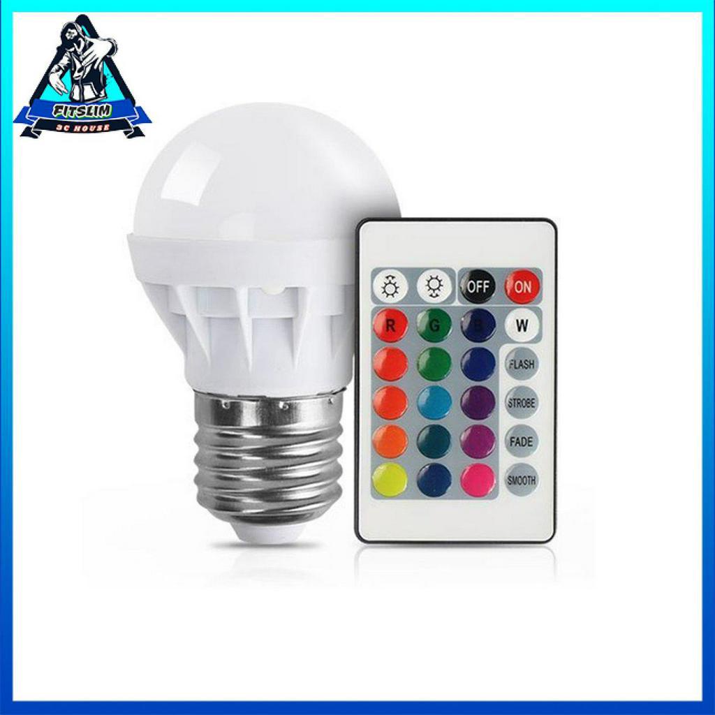 Bóng Đèn Led E27 3w Kèm Điều Khiển Từ Xa