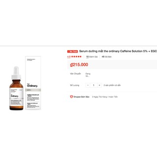 Serum dưỡng mắt the ordinary Caffeine Solution 5% + EGCG