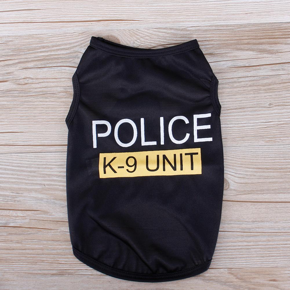 🐶SD POLICE Patten Cat Con chó nhỏ Con chó con Vest áo phông Quần áo vật nuôi Trang phục mùa hè Trang phục XS Kích thước