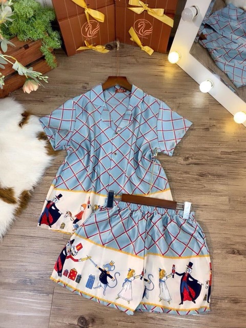 [Mã WASKT410K giảm 10K đơn 50K] Bộ lụa cộc chú lính trì (bộ cộc)