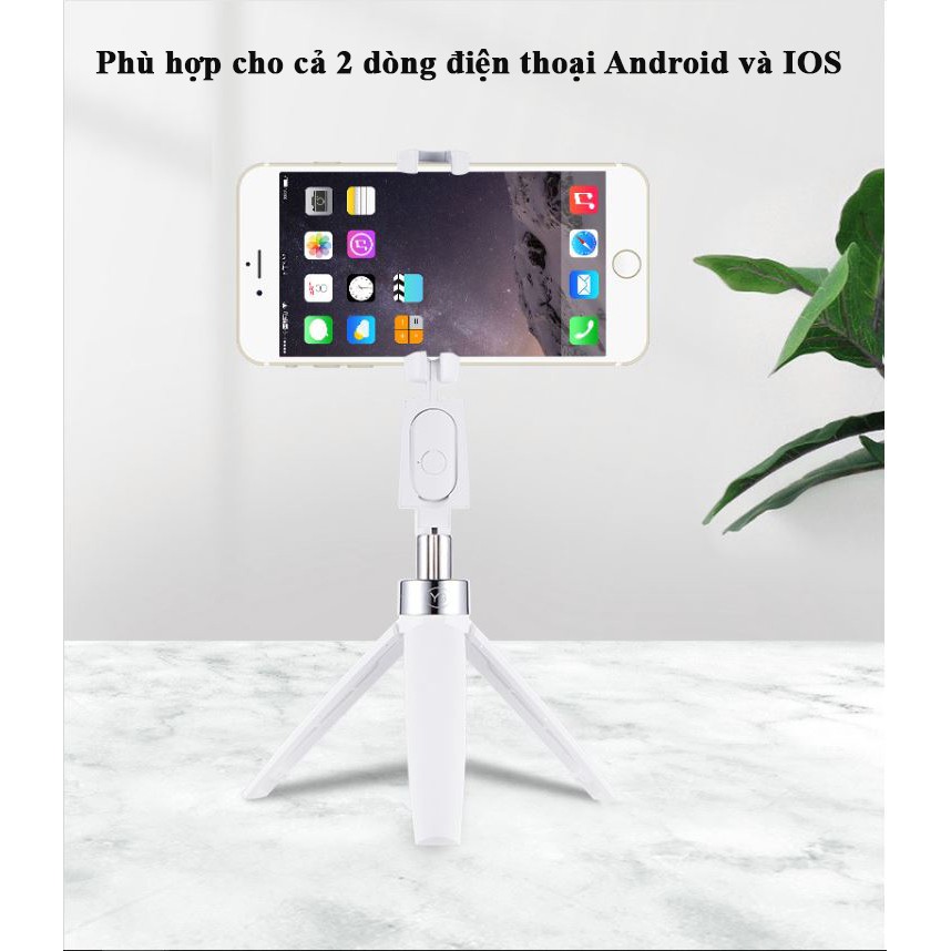 Gậy tự sướng bluetooth FS-20 thế hệ mới | Tripod đa năng cao cấp, Gậy chụp hình tạo dáng tùy thích - BH 12 tháng