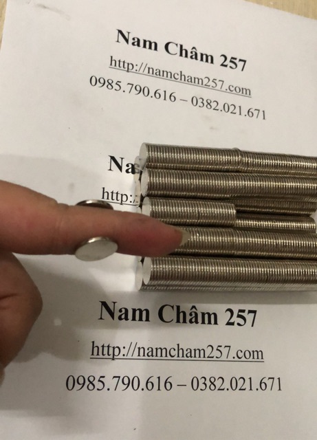 [Xả Kho] Nam châm viên 14x1.5mm, loại nam châm trắng mỏng lực hút mạnh.