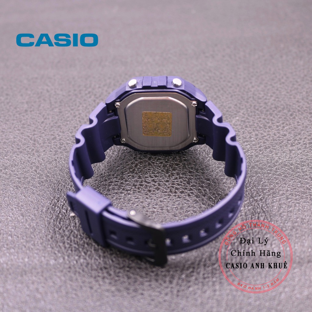 Đồng hồ điện tử nam Casio W-218H-2AVDF dây nhựa