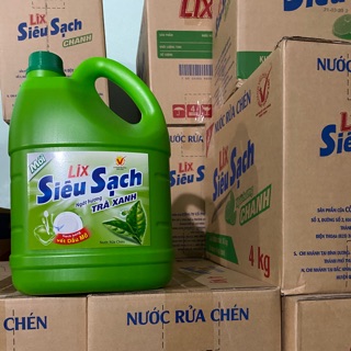 Nước rửa chén siêu sạch trà xanh 4 lít