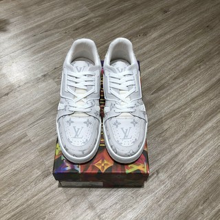 Giầy Lv cổ thấp full trắng cao cấp (full box + free ship check hàng trước khi nhận)