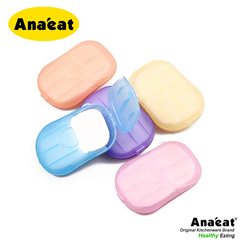 Hộp 20 Miếng Xà Phòng Giấy ANAEAT Mini Đa Năng Làm Sạch Cơ Thể
