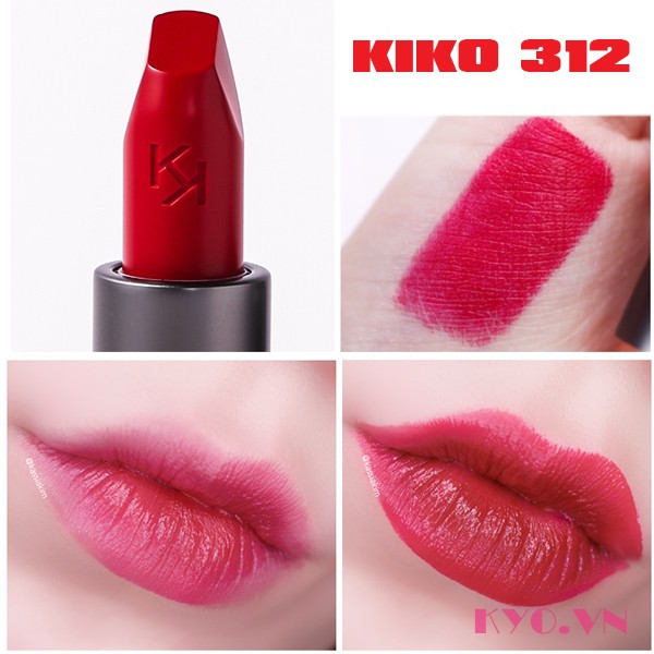 Son Kiko Matte Velvet Passion Màu 312 Cherry