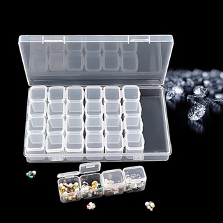 Hộp 28 ô đựng phụ kiện Nails Trang trí (17*11cm)