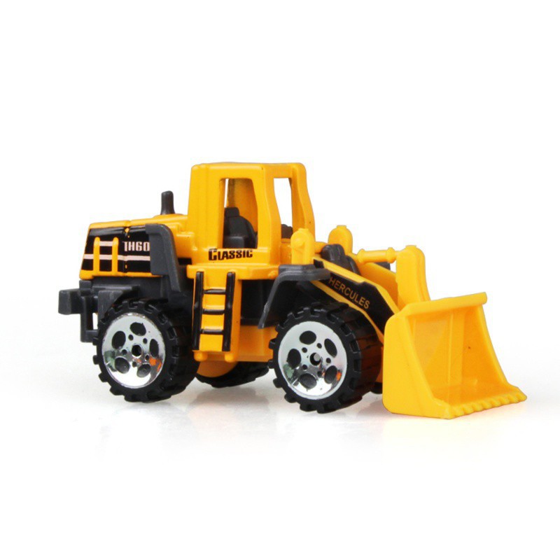 Set 6 mô hình xe máy xúc công trường đồ chơi dành cho bé