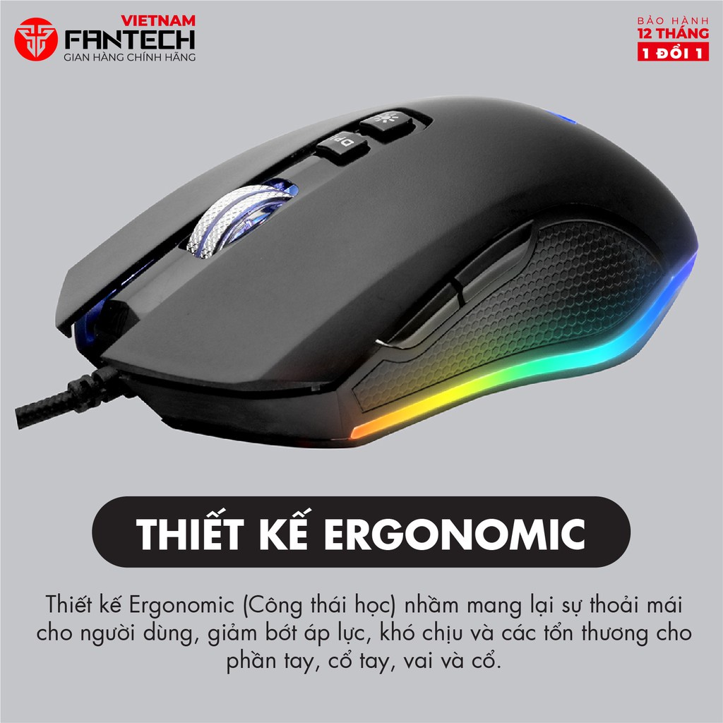 Chuột Gaming Fantech ZEUS X5S LED Chroma - Phân Phối Chính Hãng