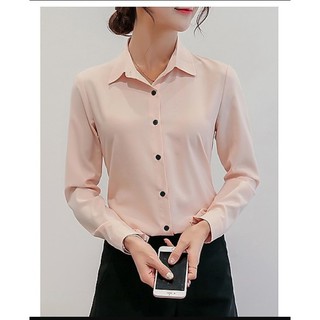 Áo Sơ Mi Nữ Công Sở GIÁ SỈ Kiểu Tay Dài Phối Nút đen
