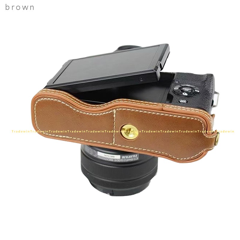 Bao Da Pu Cho Máy Ảnh Fujifilm X-T100 Xt100 Có Dây Đeo