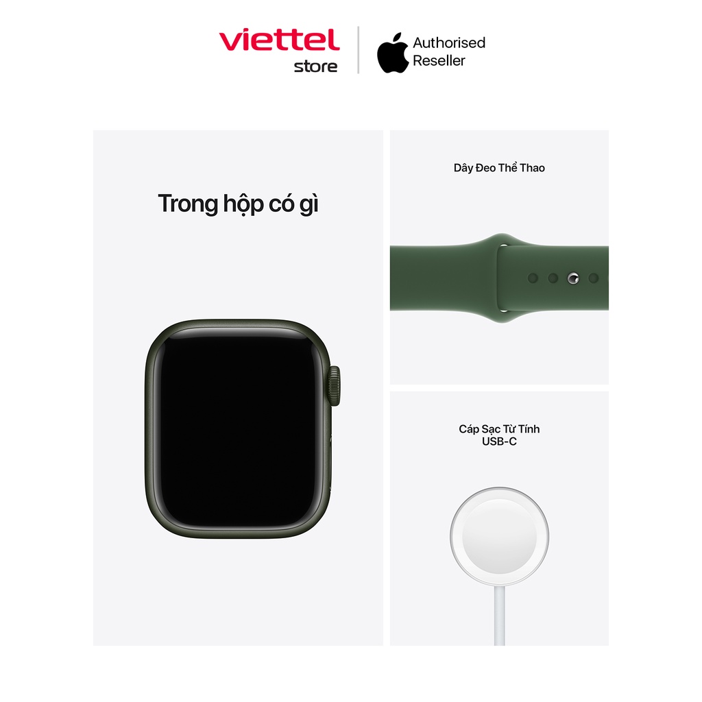 [Mã ELVT19 GIẢM 5%] Apple Watch Series 7 Viền nhôm Cellular Chính hãng (VN/A)