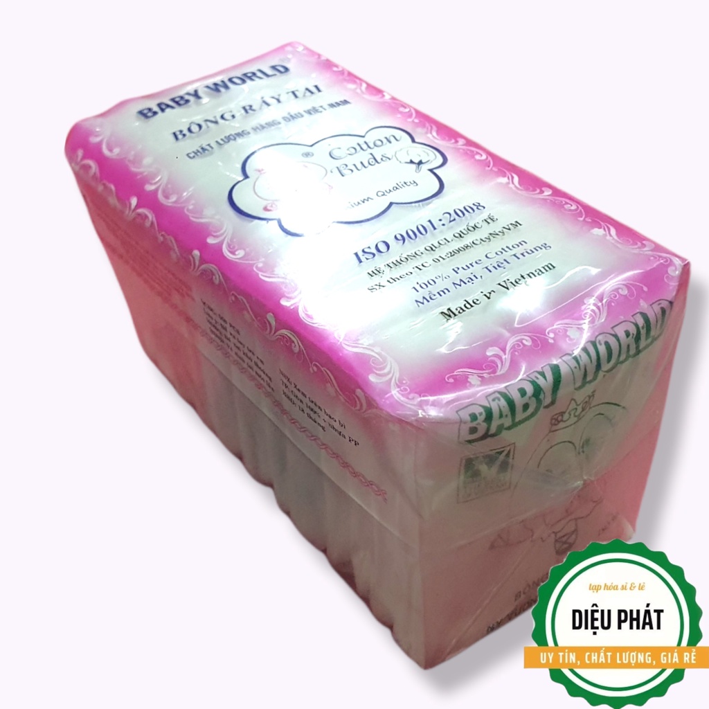 ⚡️  Tăm Bông, Bông Ráy Tai Baby World Người Lớn Que Nhựa Túi Zipper