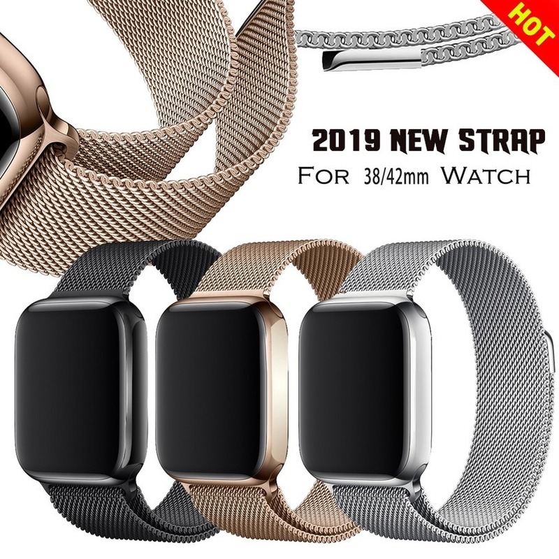 Apple Watch Band Series 6 SE 5 4 3 2 1 4 Milanese Loop For iwatch 44mm 40mm 42mm 38mm stainless steel wristband