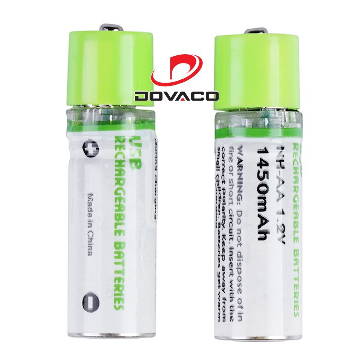 Pin tiểu AA sạc cổng USB 1.2V 1450mAh - siêu bền - có bảo hành
