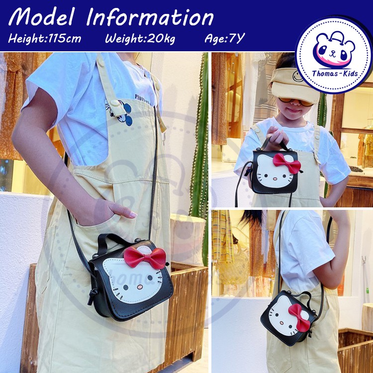 [THOMAS KIDS] Túi trẻ em Thời trang mới Phim hoạt hình mèo Hello Kitty Túi thường Túi du lịch dễ thương Ví nhỏ cho bé gái 1-10 tuổi