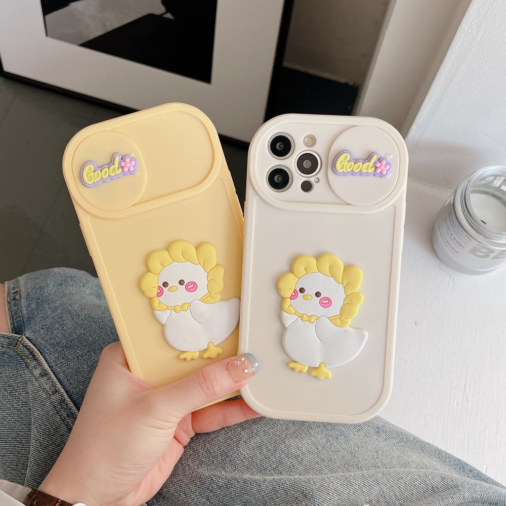 Ốp Điện Thoại Mềm Chống Rơi Họa Tiết Vịt Hoạt Hình Cho iPhone 14 / 13 / 12PRO MAX / 11 / 13PRO MAX