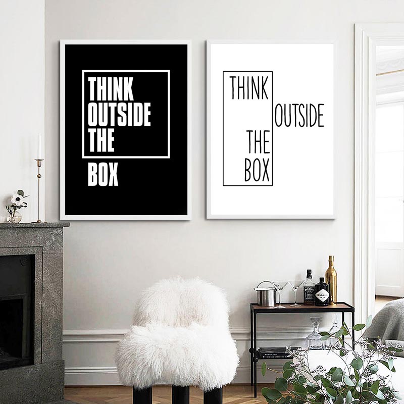 Tranh vải bạt in chữ truyền cảm hứng trang trí phòng khách / văn phòng