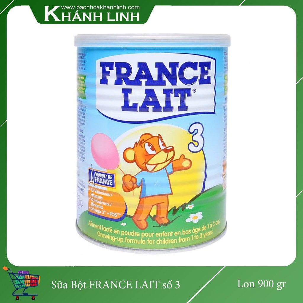 Sữa Bột Pháp FRANCE LAIT số 1,2,3 Lon 900gram ( date 2021)