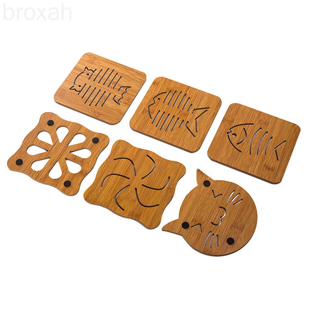 Hoạt Hình Tấm Lót Bàn Ăn Bằng Gỗ Cách Nhiệt Chống Trượt Loại 1 Broxah