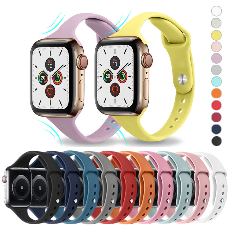 Dây Đeo Silicon Nhiều Màu Cho Apple Watch Series 6 SE 5 4 3 2 1 38mm 42mm Iwatch Series 5 4 40mm 44mm