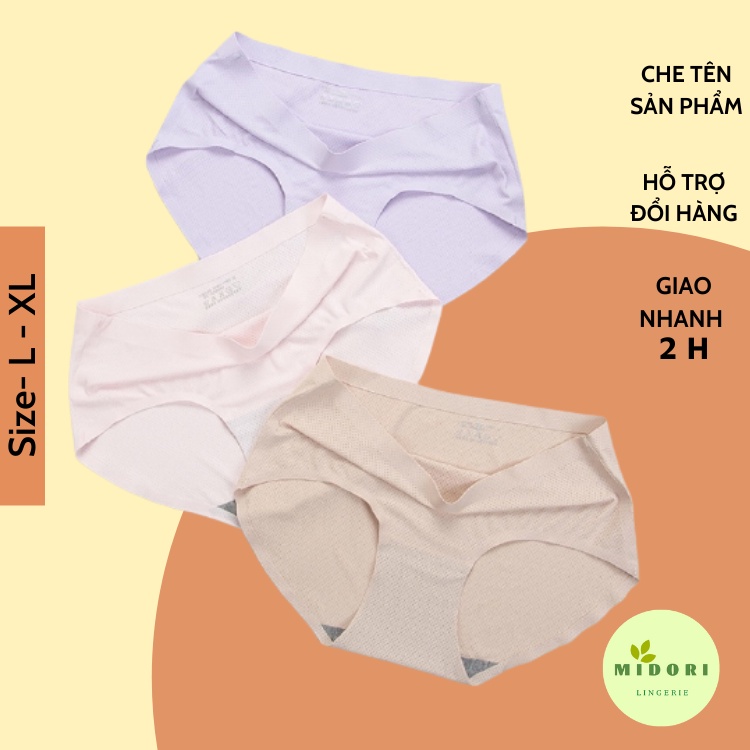 Quần lót đúc su thông hơi co dãn đàn hồi, Quần chip nữ mỏng nhẹ đáy thấm hút mồ hơi tốt 1523-1524