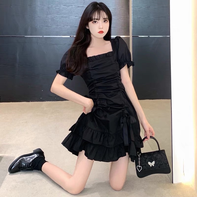 Đầm cổ u BRIE CLOTHING rút 2 bên - D193