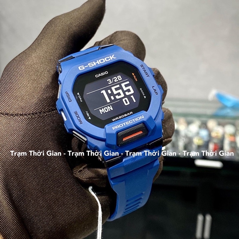 đồng hồ nam casio G-shock GBD-200-2DR mặt lcd màu xanh dương