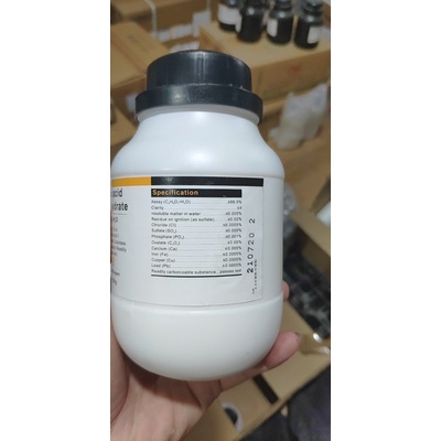 Aci d citric C6H8O7 Xilong 99.5% aãi t citric xitric chanh chai 500g tinh khiết C6H8O7.H2O CAS 5949-29-1
