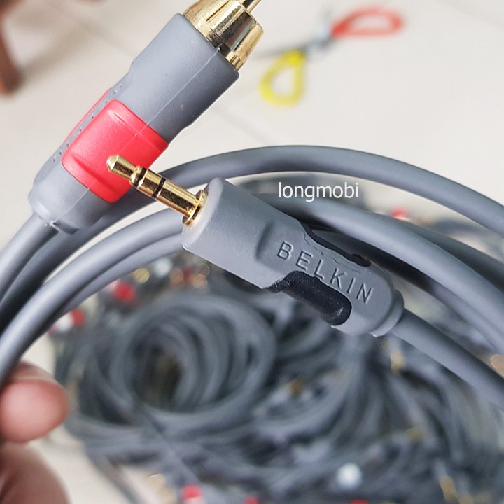Dây cáp 3.5" ra AV Belkin chất lượng cao | Đồng OFC 99,999% | 1.8m