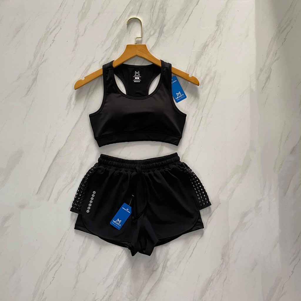 Bộ bra quần đùi tập thể dục gym yoga earobic đi biển Minatex